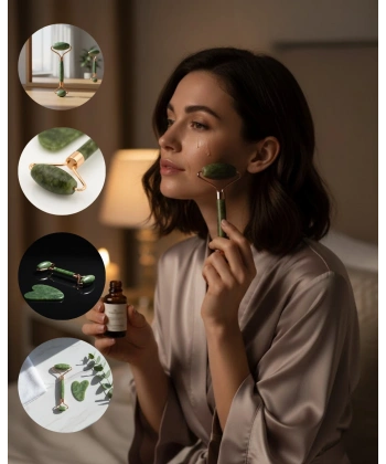 Yeşim Taşı Yüz Masaj Seti Şişlik Azaltıcı 2 Parça