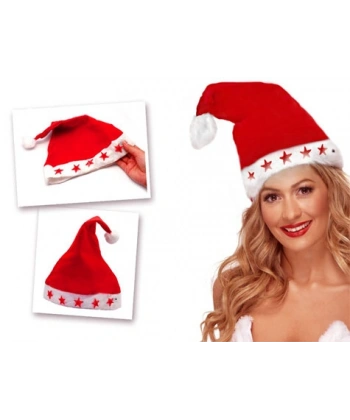 Yılbaşı Özel Işıklı Noel Baba Şapkası