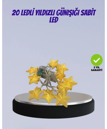 Yıldız Figürlü Led Şerit Işık 5m İç Mekan Dekor Aydınlatma