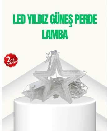 Yıldız Figürlü Perde Peri Led 3x3 Metre Dekoratif Işık