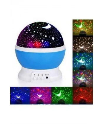 Yıldız Görünümlü Gece Lambası Renkli Masa Lambası Gökyüzü Projeksiyon