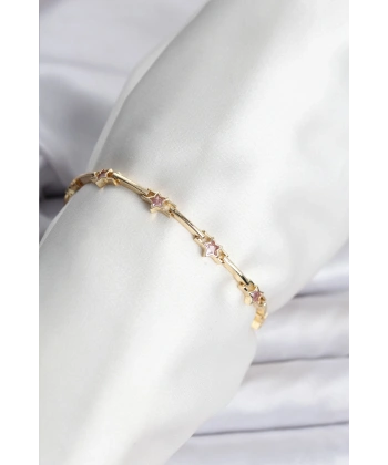 Yıldız Model Gold Renk Pirinç Bileklik
