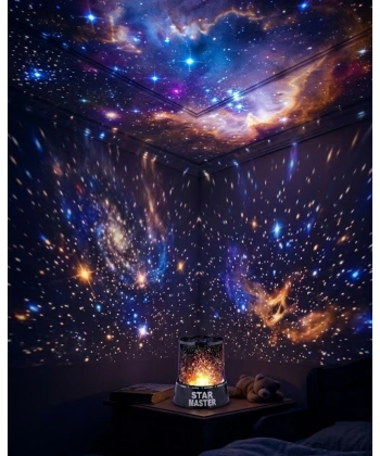 Yıldız Projeksiyon Gece Lambası Renkli Galaksi Işık Projektörü
