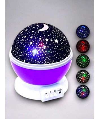 Yıldızlı Gökyüzü Efektli Projektörlü Masa ve Gece Lambası