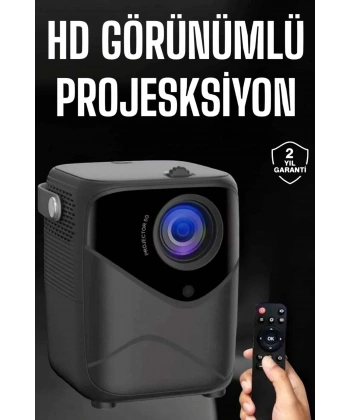 Yüksek HD Görünümlü Taşınabilir Projeksiyon Cihazı