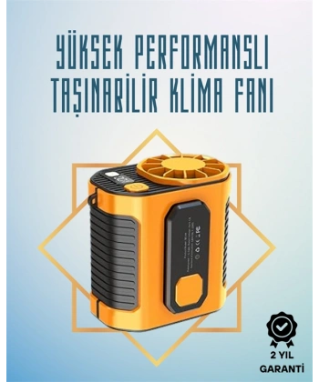 Yüksek Hızlı Mini Klima Fan – 11 m/s Rüzgar Gücü, 100 Hız Ayarı
