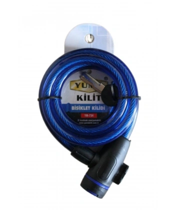 Yuma YM- 734 150cm  Mavi Bisiklet Kilidi