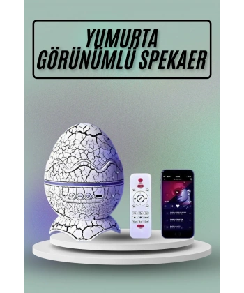 Yumurta Görünümlü Masa ve Gece Lambası Renk Değiştirebilen Projektör
