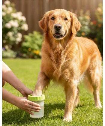 Yuvarlak Başlıklı Köpek Pati Temizleyici Yumuşak Silikon Fırçalı