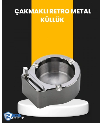 Yuvarlak Çakmaklı Küllük Dayanıklı Metal Yapı