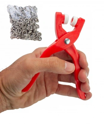 Yuvarlak Halkalı Kuş Gözü Pensesi 9.5 Mm - Bebek Elbise Çıtçıt Montaj Seti 100Lü