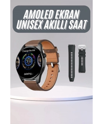 Yuvarlak Kasa 46mm Akıllı Saat Android Ve IOS Uyumlu Uyku ve Sağlık Takibi