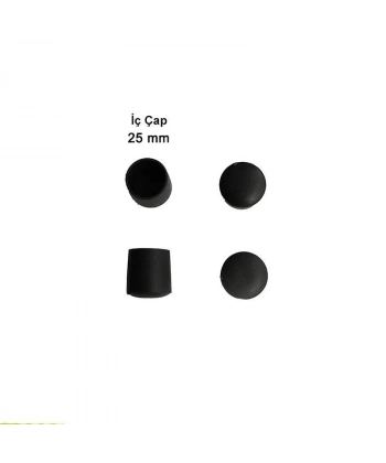 Yuvarlak Profil Dış Tapa 25 mm 4 Adet