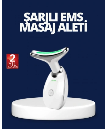 Yüz ve Boyun Sıkılaştırıcı Cilt Bakım Cihazı | EMS Mikro Akım & Kırışıklık Giderici