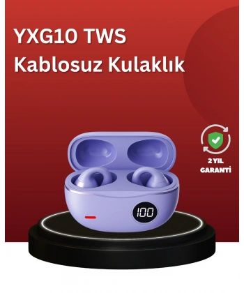 YXG10 Açık Kulak Bluetooth Kulaklık – Klipsli, Güvenli Spor Tasarım, 30 Saat Pil
