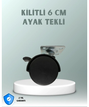 Zemin Korumalı 6 cm Kilitli Döner Ayak