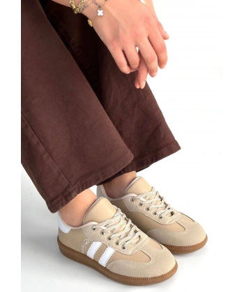 Zerti Bej Cilt Bağcıklı Spor Ayakkabı