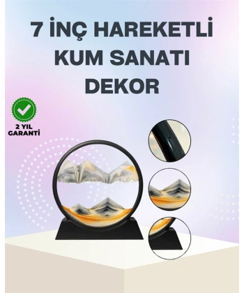 Zihin Açıcı Kum Manzarası – 3D Dinamik Kum Tablosu, Dekoratif, Dönüştükçe Yenilenen Sakinleştirici Sanat Eseri