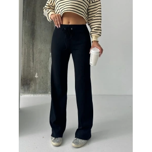 Fit comfort siyah salaş pantolon A6011