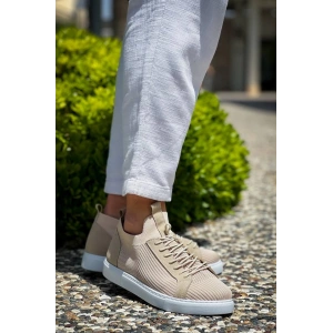 KB-112   Kuback Bej Triko Bağcıklı  Günlük Erkek  Ayakkabı