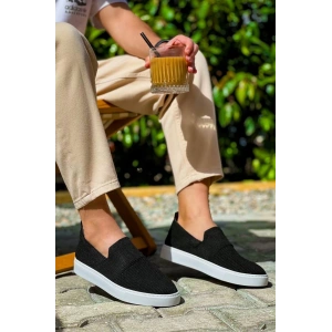 KB-114  Kuback Siyah Triko Yüksek Taban Bağcıksız Günlük Erkek Ayakkabı