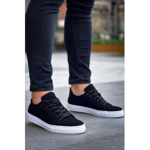 KB-122   Kuback Siyah Süet Yüksek Taban Bağcıklı Günlük Erkek Ayakkabı