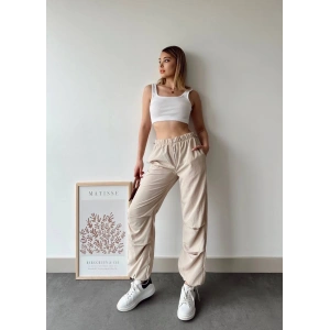 Paraşüt pantolon bej