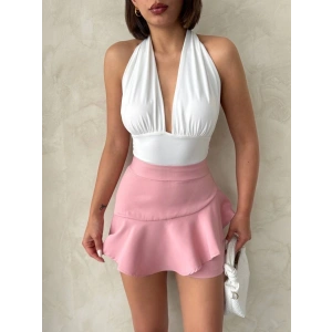 Valonlu fırfırlı şort s24683