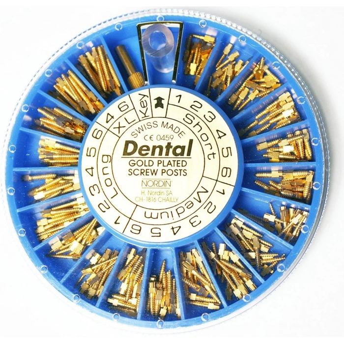 Gold & Çelik Screw Post Pivo Çivisi – 120’li Set