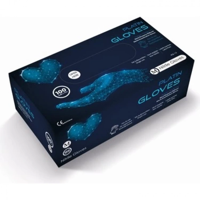 Platin Gloves Pudrasız Nitril Muayene Eldiveni