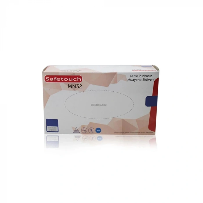 Safetouch Nitril Pudrasız Muayene Eldiveni - Dental ve Medikal Kullanım