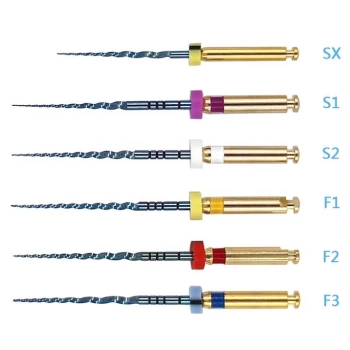 Everest Rotary Canal Files SX-F3 Set | 6’lı NiTi Döner Kanal Eğe Takımı