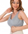 Doğan Yıldız 4112 Düz Anne Body Atlet Sütyen Gri