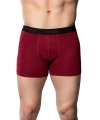 Gümüş 3074 Likralı Düz Vücudu Saran Erkek Boxer Bordo