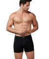 Gümüş 7009 Modal Likralı Erkek Boxer Siyah 3 lü Paket