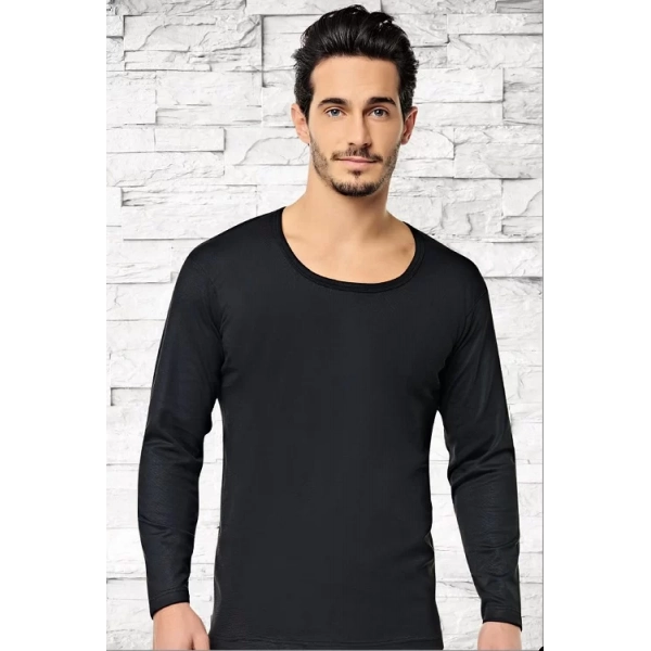 Tutku Erkek Uzun Kollu Siyah Termal Fanila