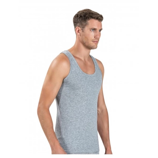 Doğan Yıldız 1112 Penye Erkek Askılı Atlet Gri 3 lü Paket