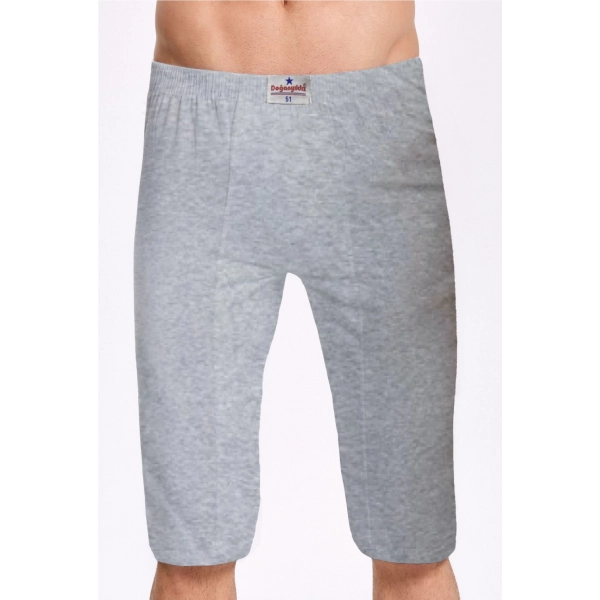 Doğan Yıldız 2172 Uzun Paçalı Penye (Diz Donu) Külot Gri