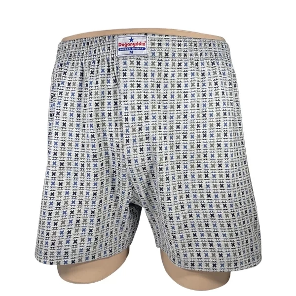 Doğan Yıldız 2210 Empirme Desenli Erkek Boxer Asorti