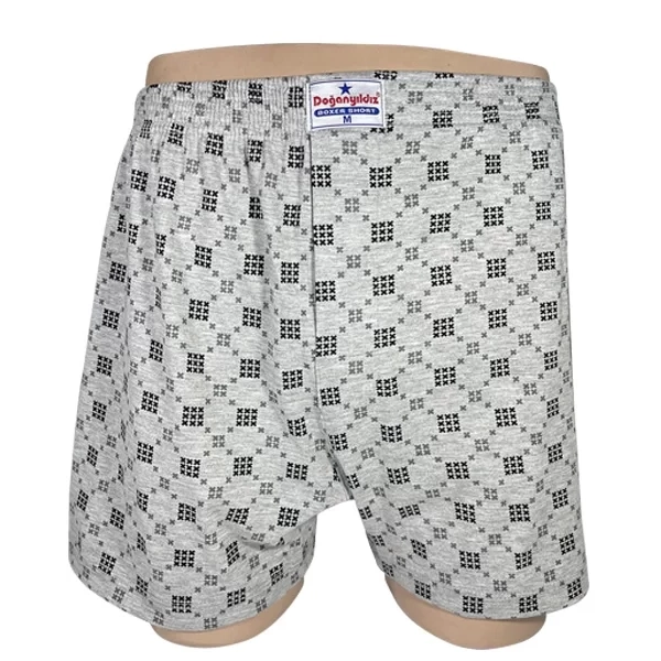 Doğan Yıldız 2210 Empirme Desenli Erkek Boxer Asorti 6 lı Paket