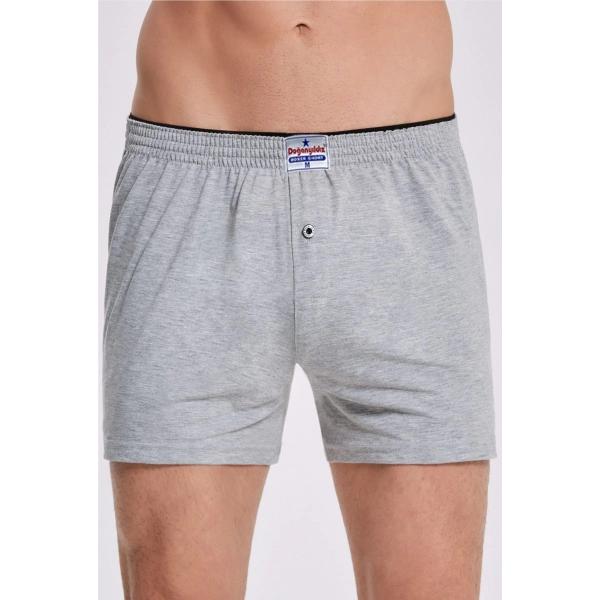 Doğan Yıldız 2232 Havlu Bel Rahat Kesim Boxer Gri 6 lı Paket