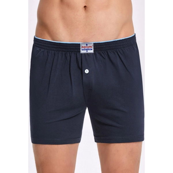 Doğan Yıldız 2237 Havlu Bel Rahat Kesim Boxer Lacivert 3 lü Paket