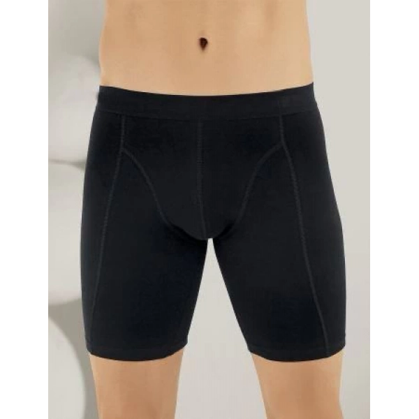 Doğan Yıldız 2831 Likralı Vücudu Saran Uzun Boxer Siyah 6 lı Paket