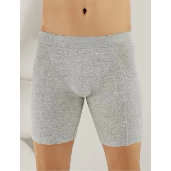 Doğan Yıldız 2832 Likralı Vücudu Saran Uzun Boxer Gri 3 lü Paket