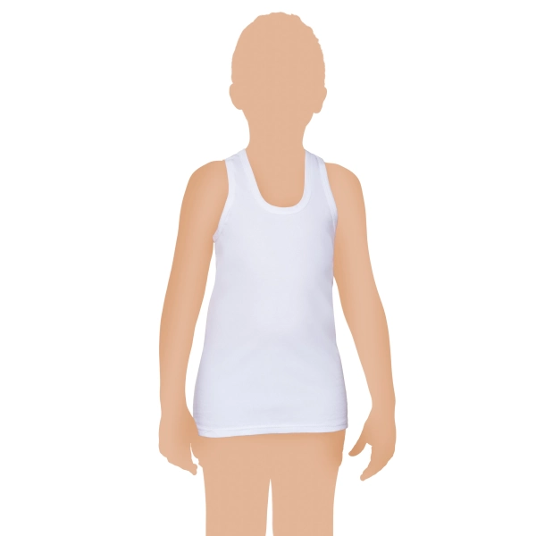 Gümüş %100 Pamuk Penye Erkek Çocuk Askılı Atlet