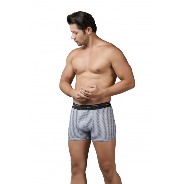 Gümüş 3114 Likralı Çizgili Erkek Boxer Asorti Renk 3 lü Paket