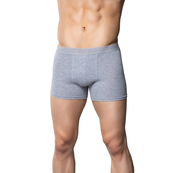 Gümüş 4018 Lİkralı Düz Erkek Boxer Gri