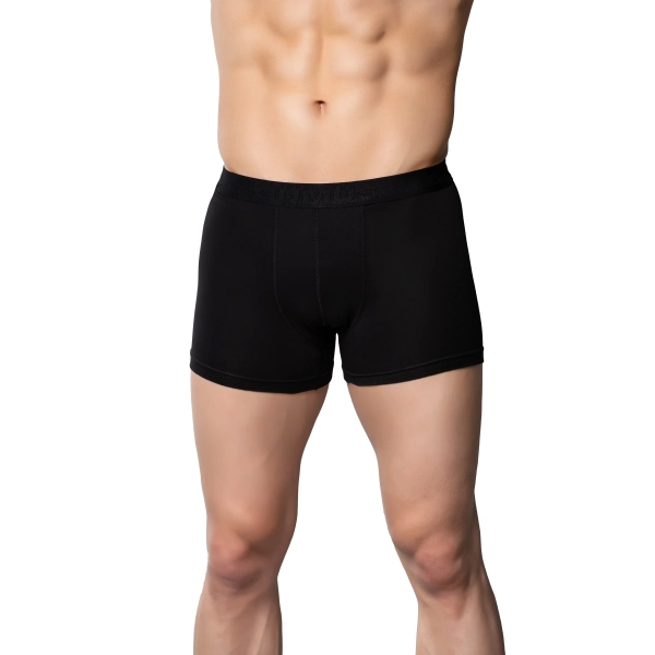 Gümüş 4018 Lİkralı Düz Erkek Boxer Siyah