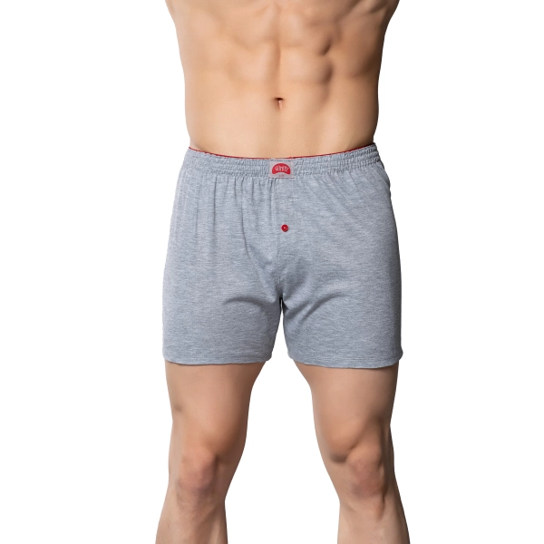 Gümüş 4020 Havlu Bel Rahat Kesim Erkek Boxer Gri 3 lü Paket