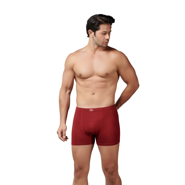 Gümüş 7009 Modal Likralı Erkek Boxer Bordo 3 lü Paket